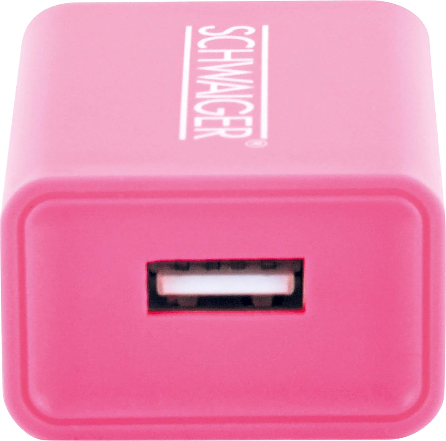 Schwaiger 230V Ladeadapter USB WeiB/Pink