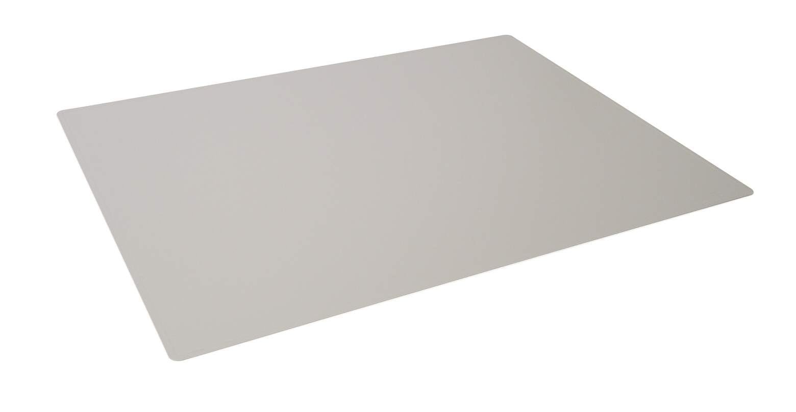 Durable Desk Mat with Contoured Edges 65 x 50cm, Non-Slip Back, Made from Polypropylene, Easy to Clean, Grey 65 x 50cm Grey