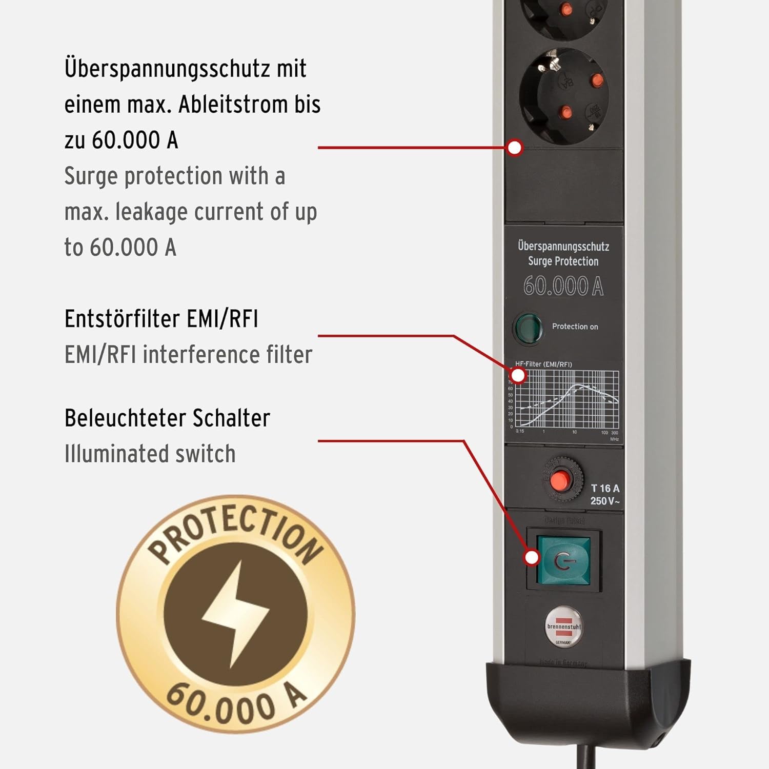 Brennenstuhl Premium-Protect-Line 4fach *DE*