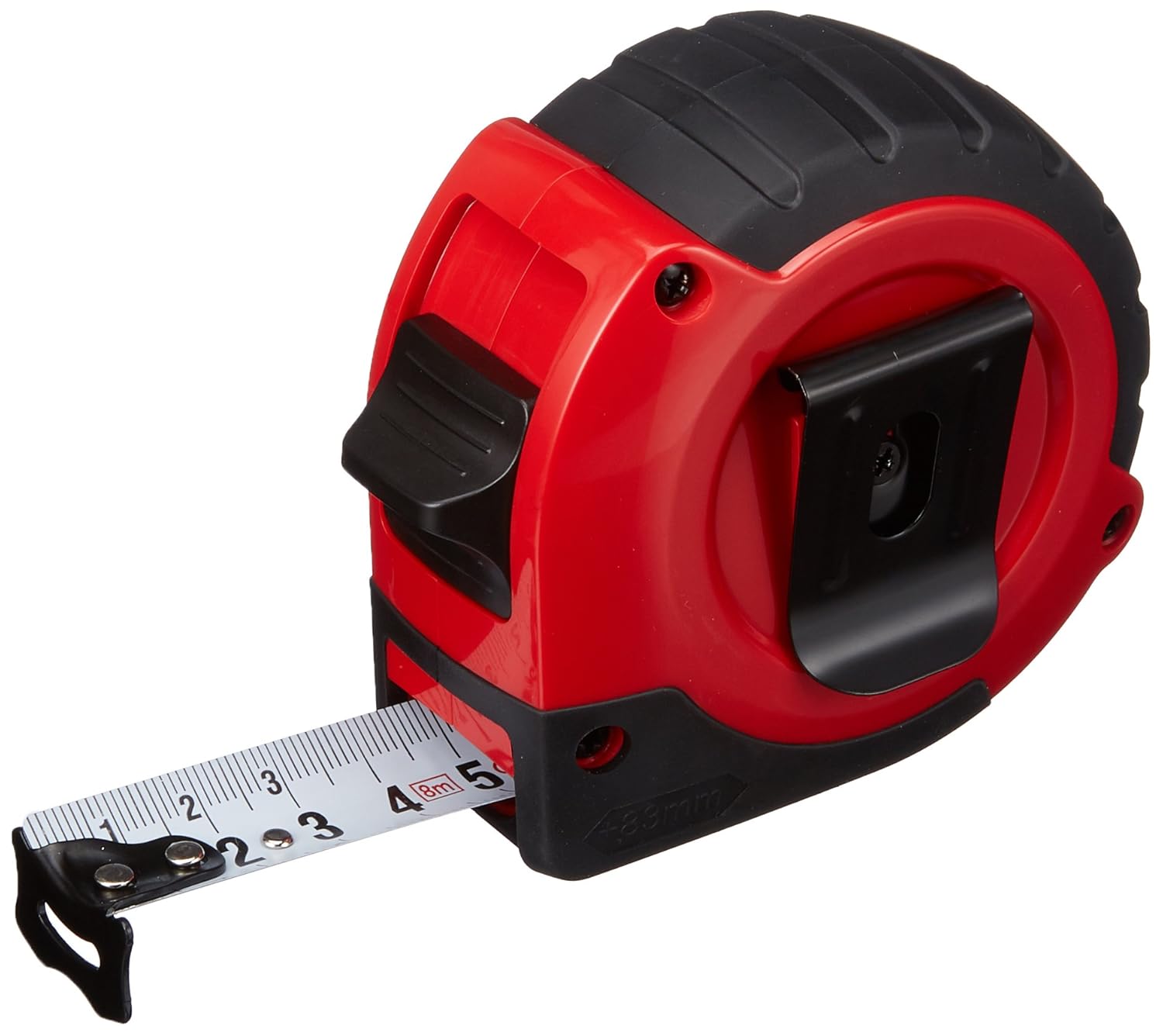 BMI 472841021 "TWO COMP" Pocket Measuring Tape, White/Black/Red, 8 m x 25 mm