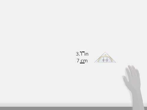 Herlitz Large Geometry Triangle with Handle, Transparent Pack of 1. Small