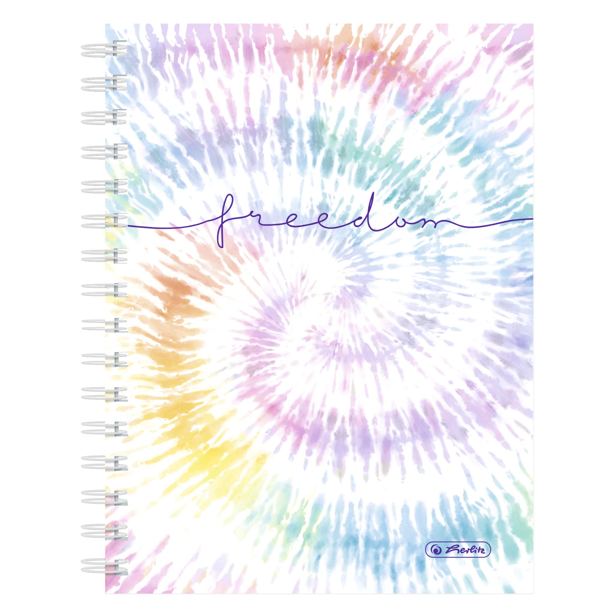 Herlitz A5 Spiral Boutique Book 100 Sheets Squared New Batic Freedom Pack of 1