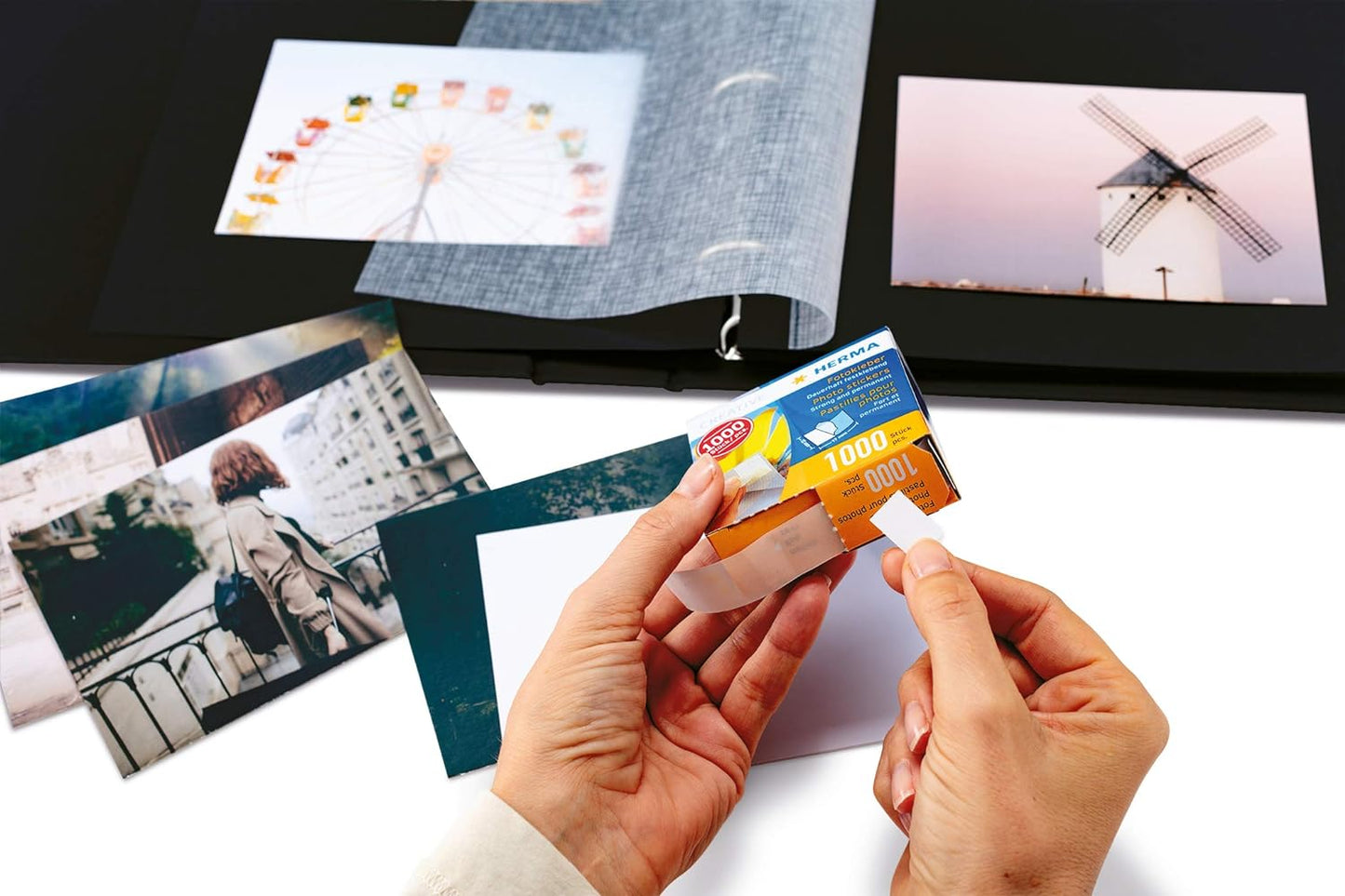 Transparol photo corners, extra large 100 pcs. double strips & Photo Stickers, 12mm x 17mm, 1000pcs