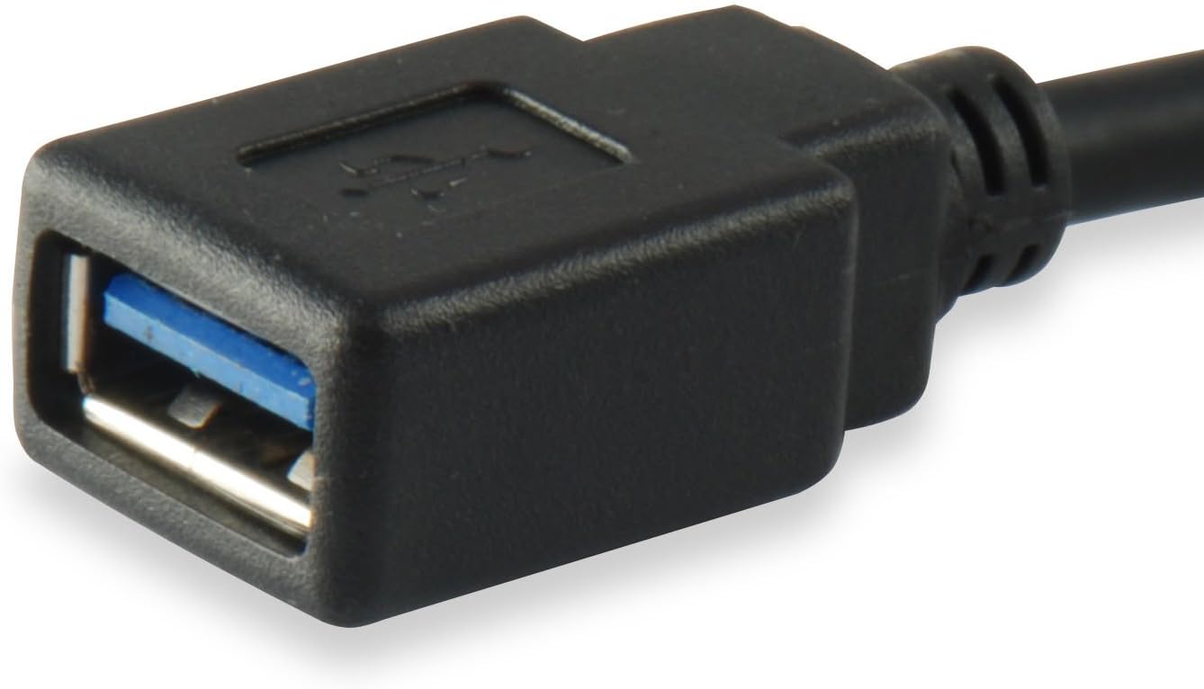 Equip 133455 - USB-Kabel (0,15 m, USB C, USB A, 3.0 (3.1 Gen 1), Stecker/Buchse, Schwarz