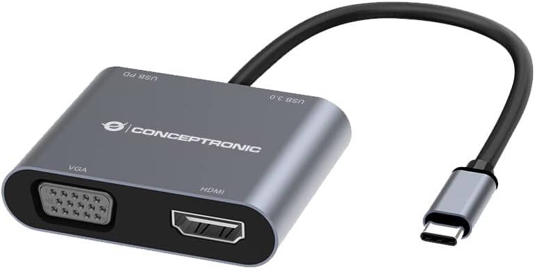 Conceptronic Dock Usb-C ->Hdmi,Vga,Usb3.0,100Wpd