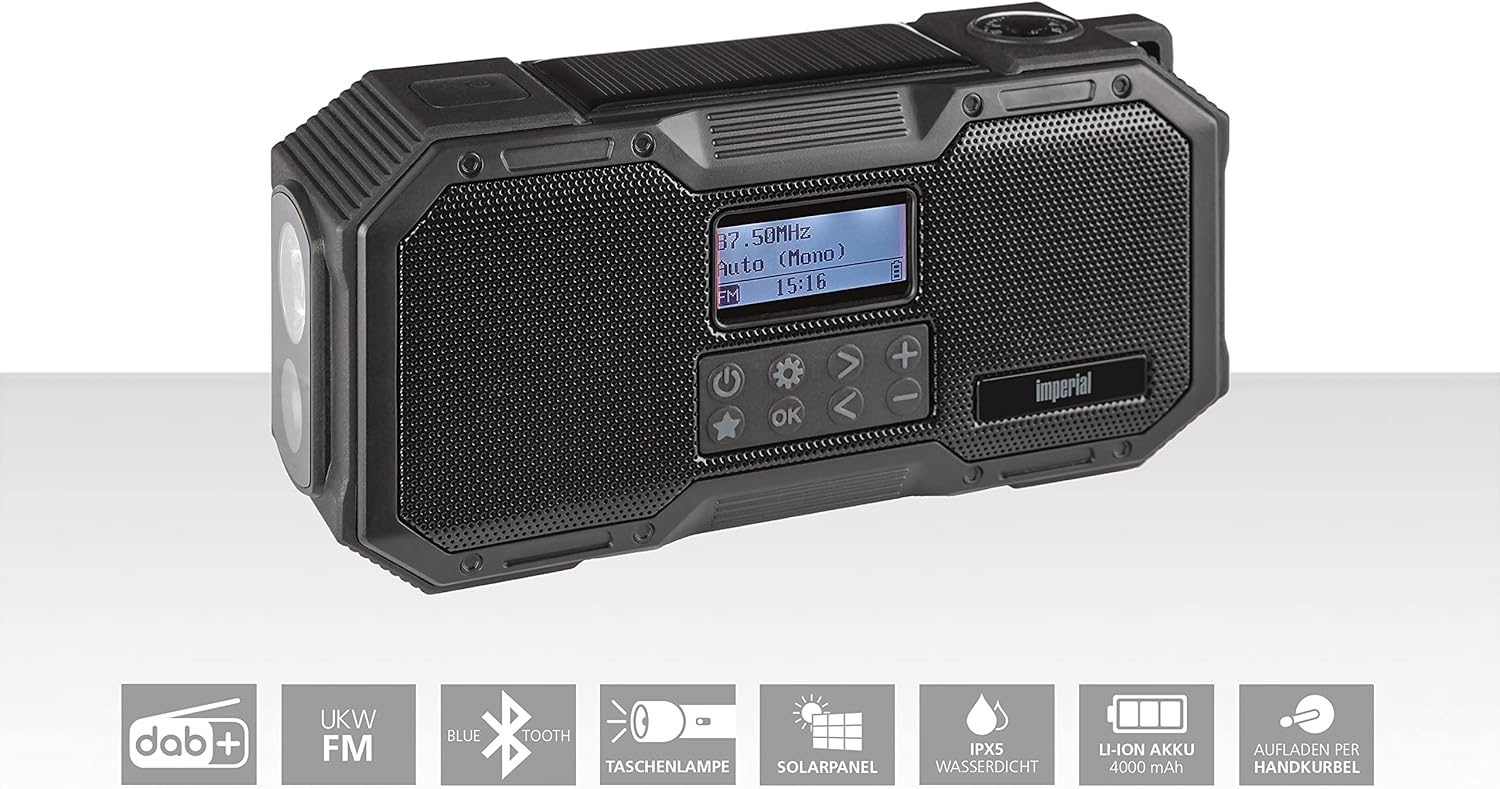 imperial DABMAN OR 1 Outdoorradio DAB+ mit Kurbel