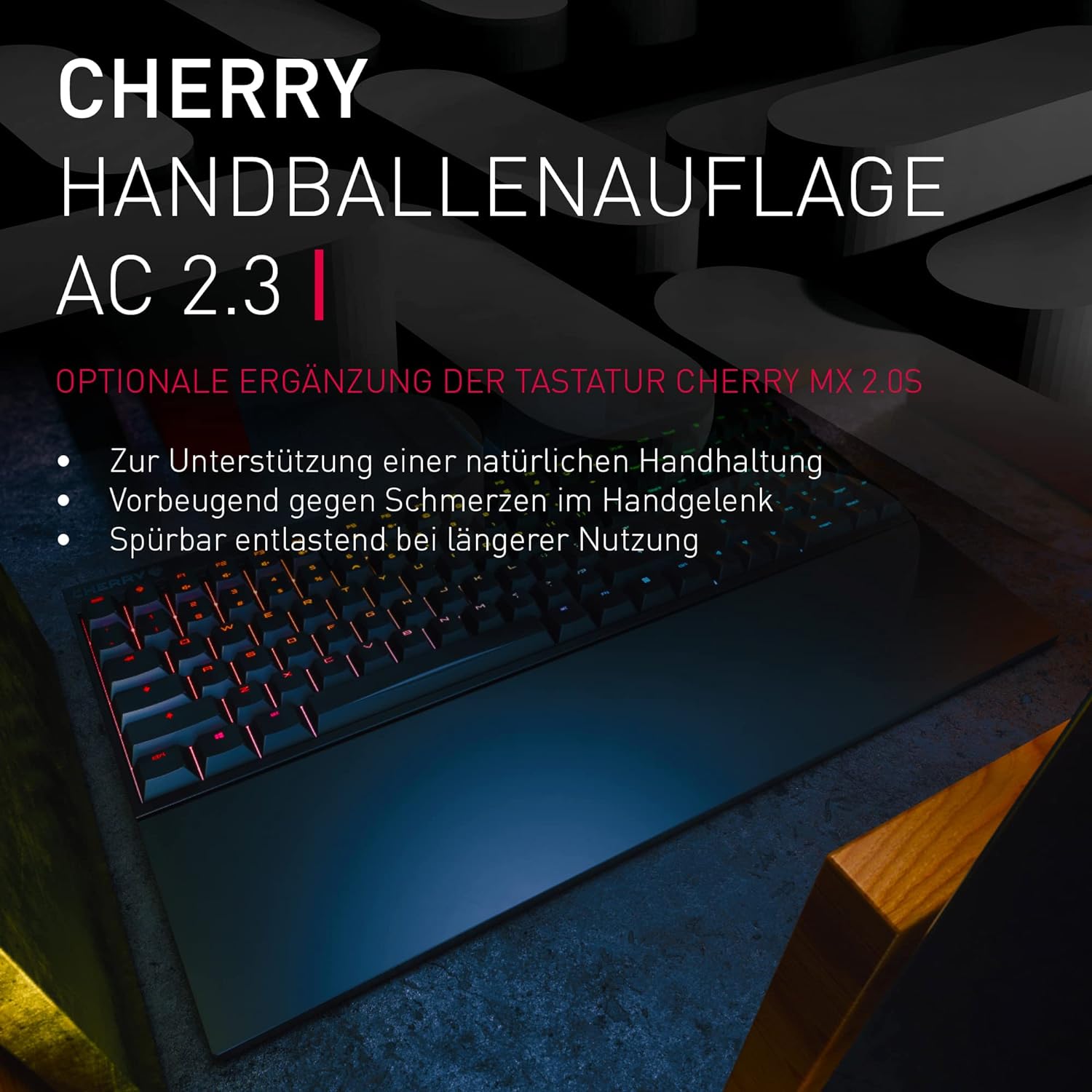 CHERRY ZUB PALMREST 2.0 S Handballenauflage schwar