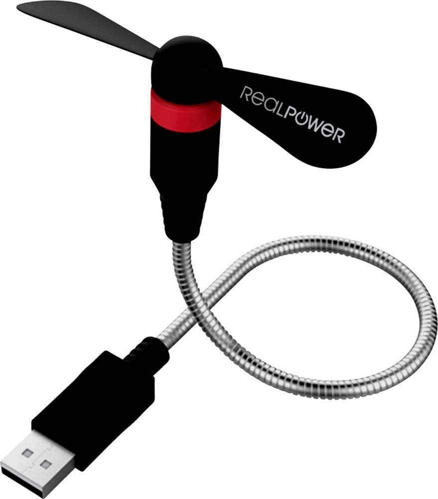 RealPower USB mini Ventilator schwarz USB-A (fl