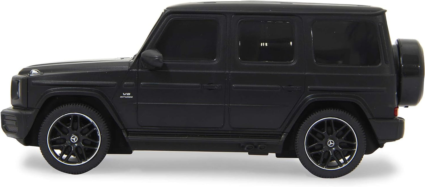 JAMARA 405191 - Mercedes-AMG G63 1:24 2,4GHz - offiziell lizenziert, bis zu 1 Stunde Fahrzeit bei ca. 9 Km/h, perfekt nachgebildete Details, hochwertige Verarbeitung, Schwarz
