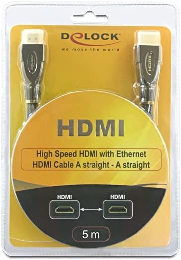 DELOCK HDMI Kabel Ethernet A -> A St/St 5.00m Prem