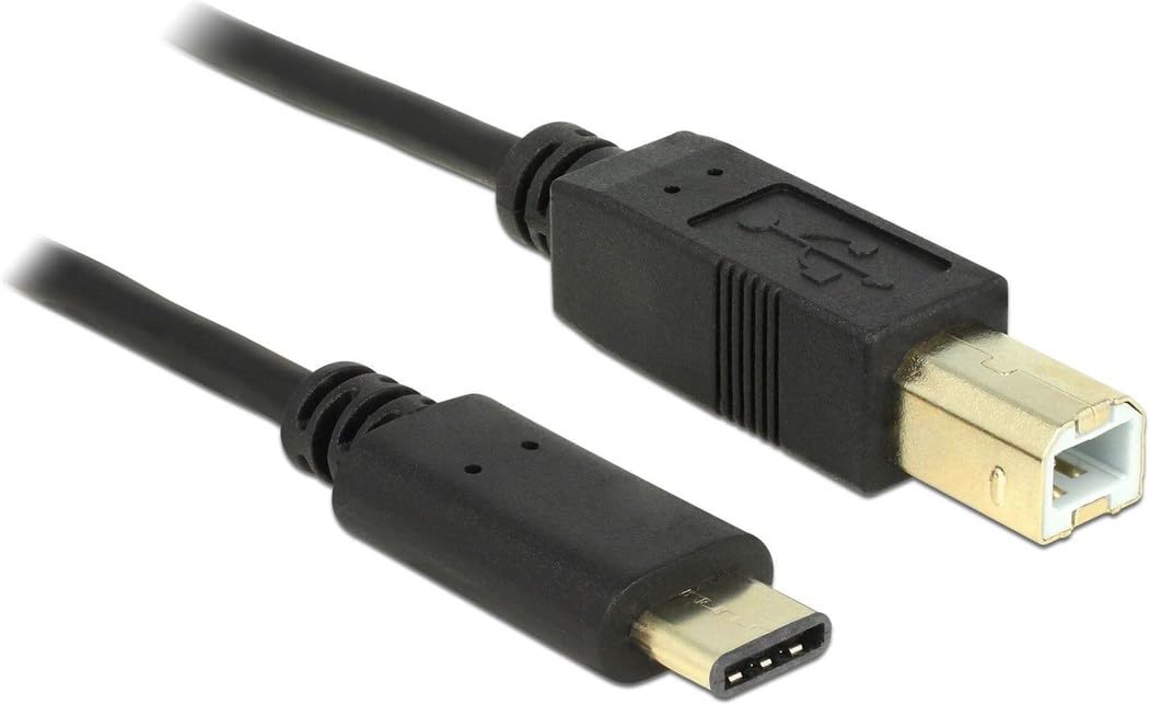 Delock Kabel USB Typ-C 2.0 Stecker > USB 2.0 Typ-B Stecker 0,5 m schwarz