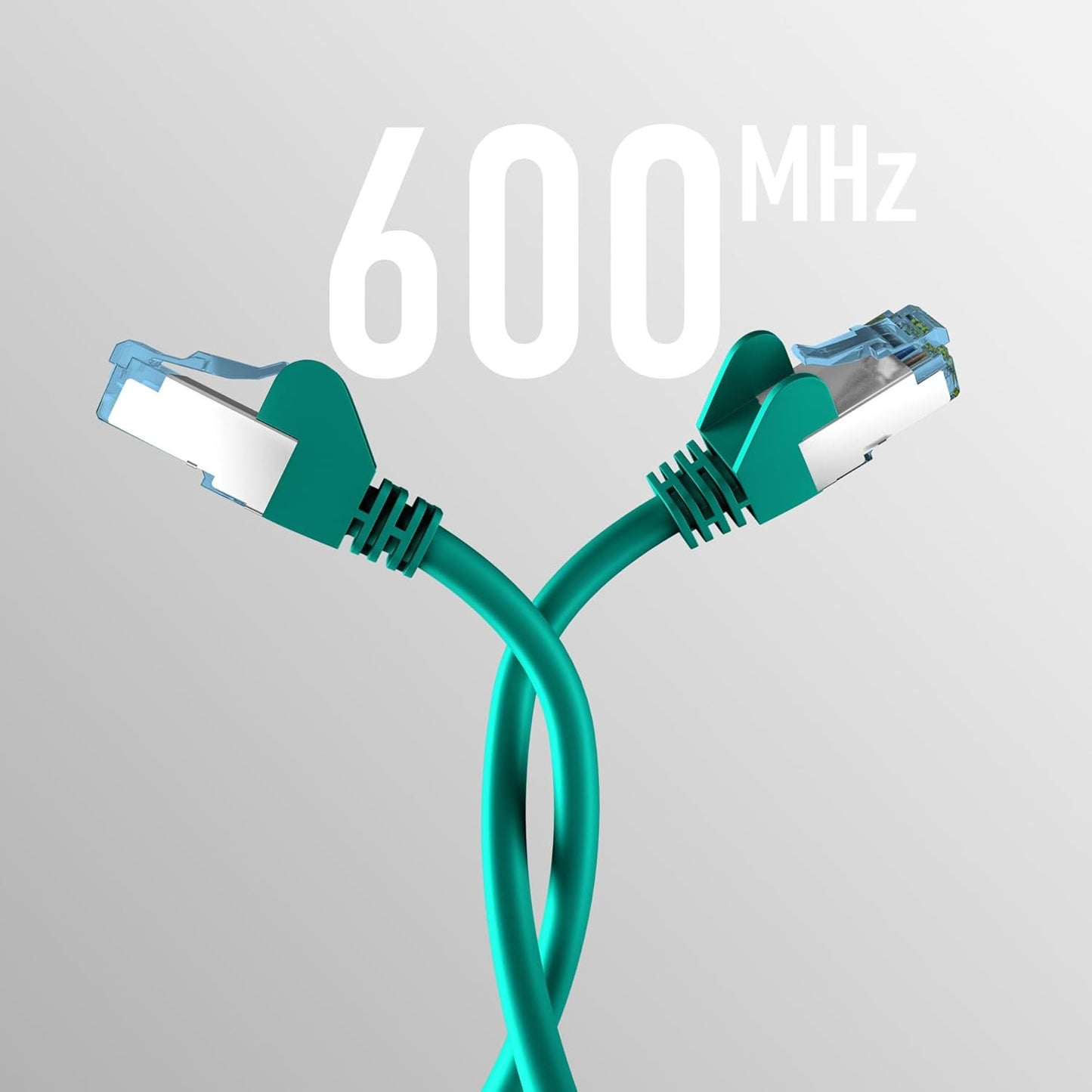 EFB-Elektronik - CAT. 7 network cable up to 10 Gbit - 25m LAN cable Ethernet cable patch cable with jack/kink protection - RJ45 connection, S/FTP PIMF shielding - green Green 25 m