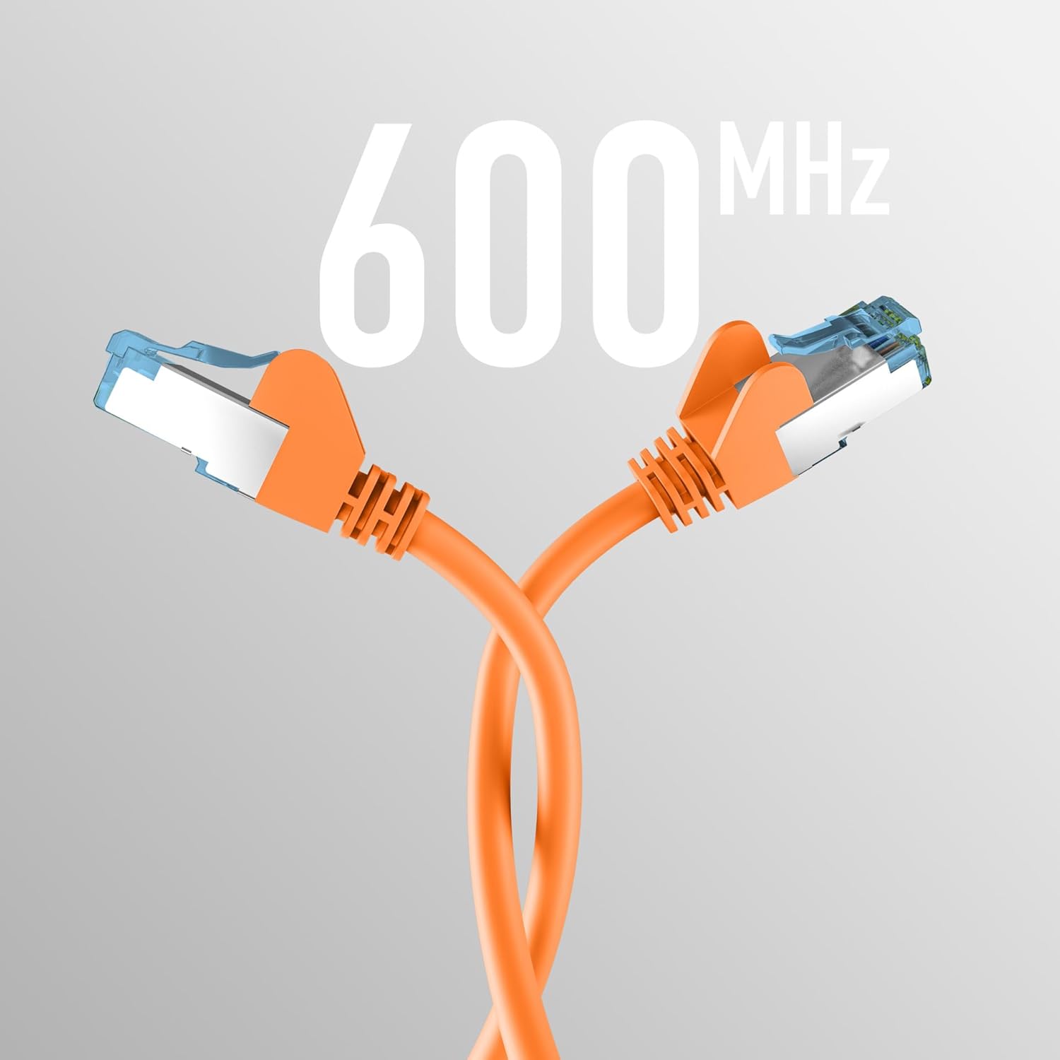 EFB-Elektronik RJ45 Patch Cable with CAT7 Raw Cable Orange 30 m