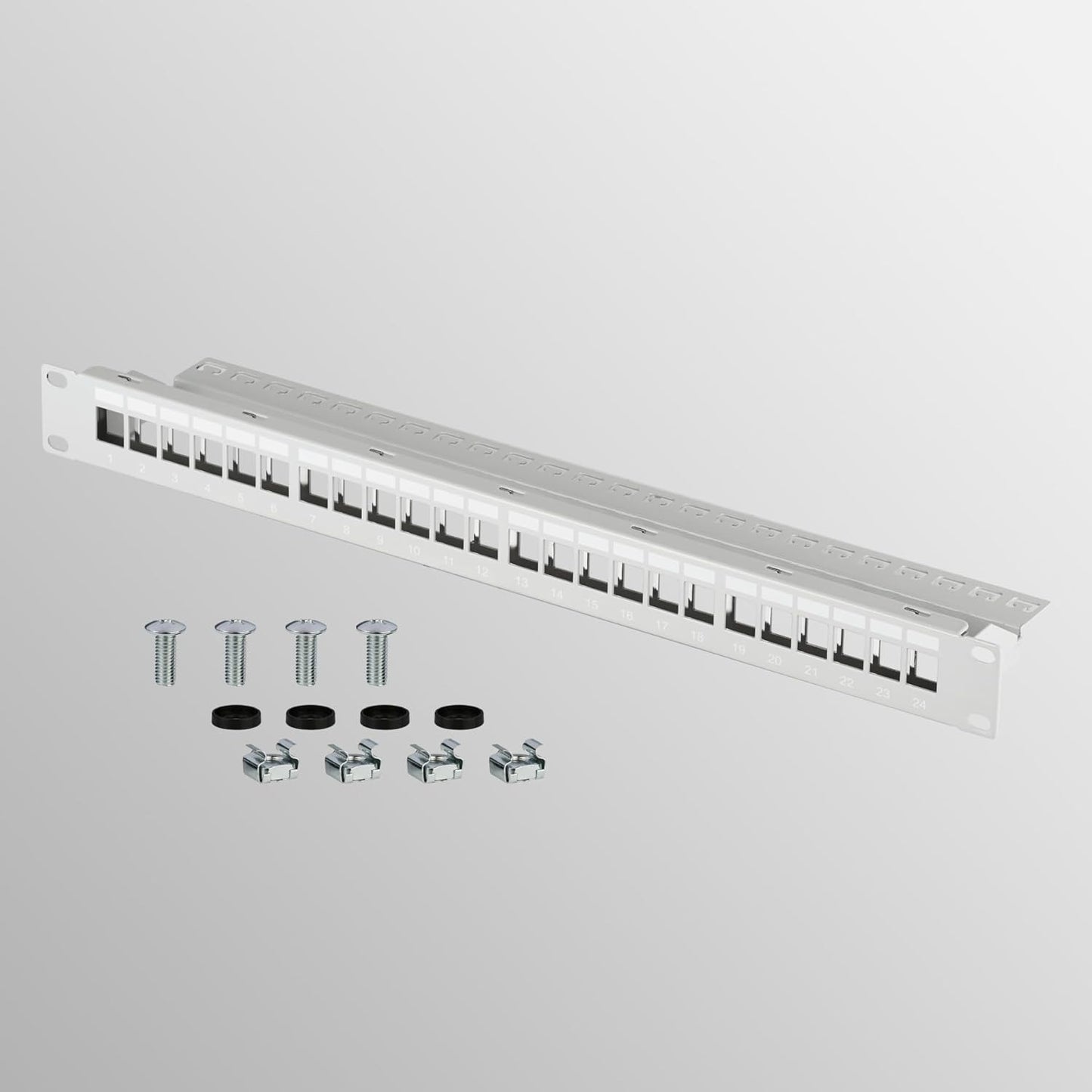 `EFB Verteilerfeld Patchpanel 19 Zoll 1HE, 24-Port,`