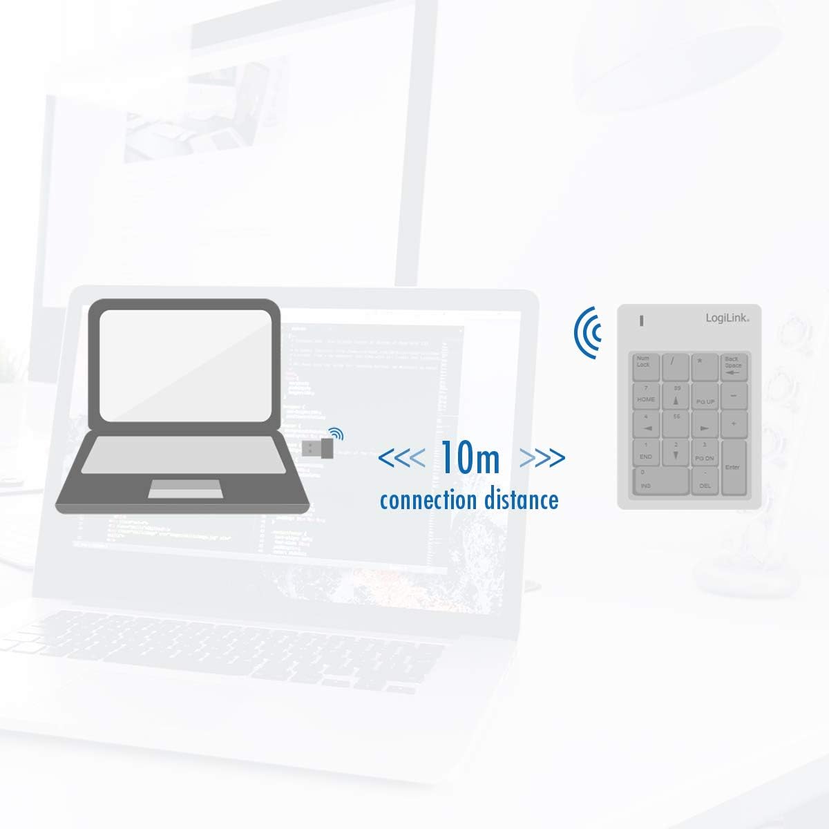 LogiLink ID0120 Wireless Numeric Keypad with 18 Keys