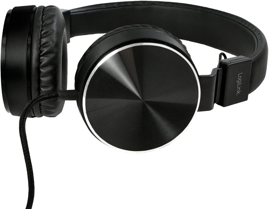 Logilink HS0049BK – Elegant Foldable Stereo Headphones with High Sound Quality Black