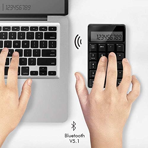 LogiLink ID0200 Wireless Bluetooth V5.1 Keypad with Calculator and LCD Display, Black