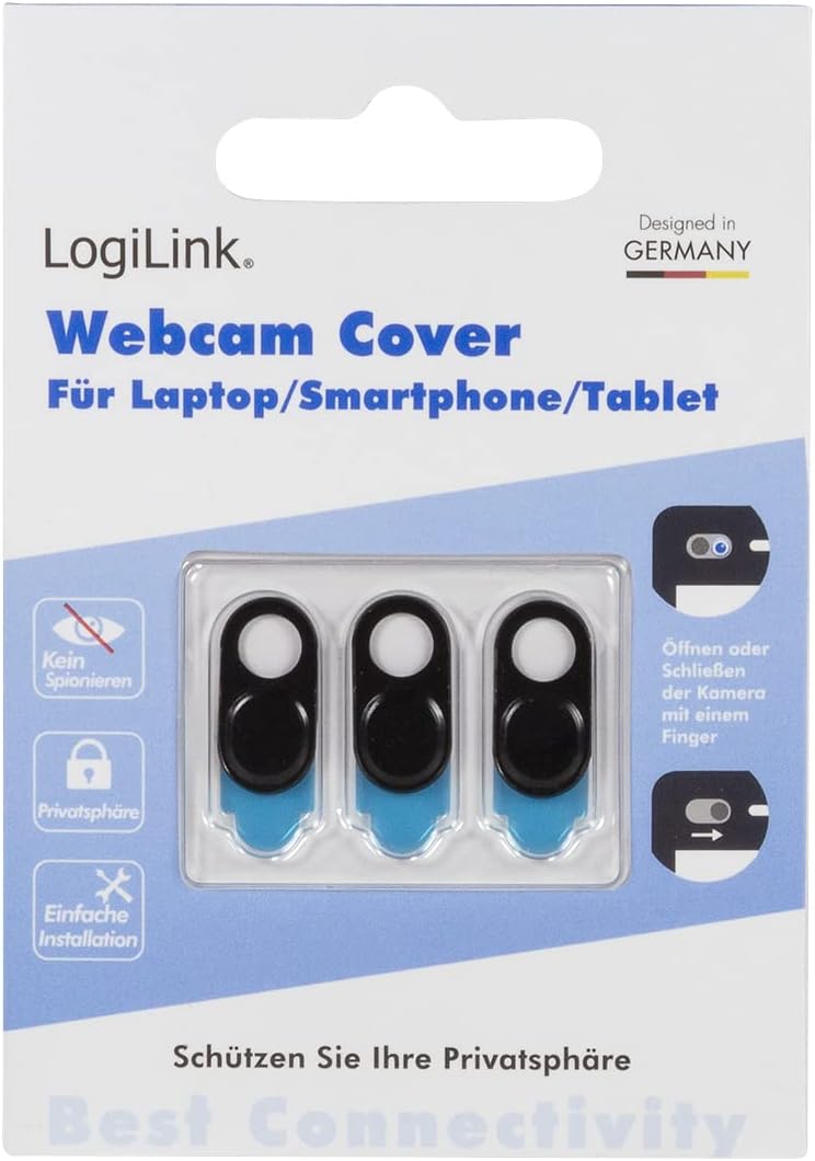 LogiLink Webcam-Abdeckug fur Laptop, Smartphone un