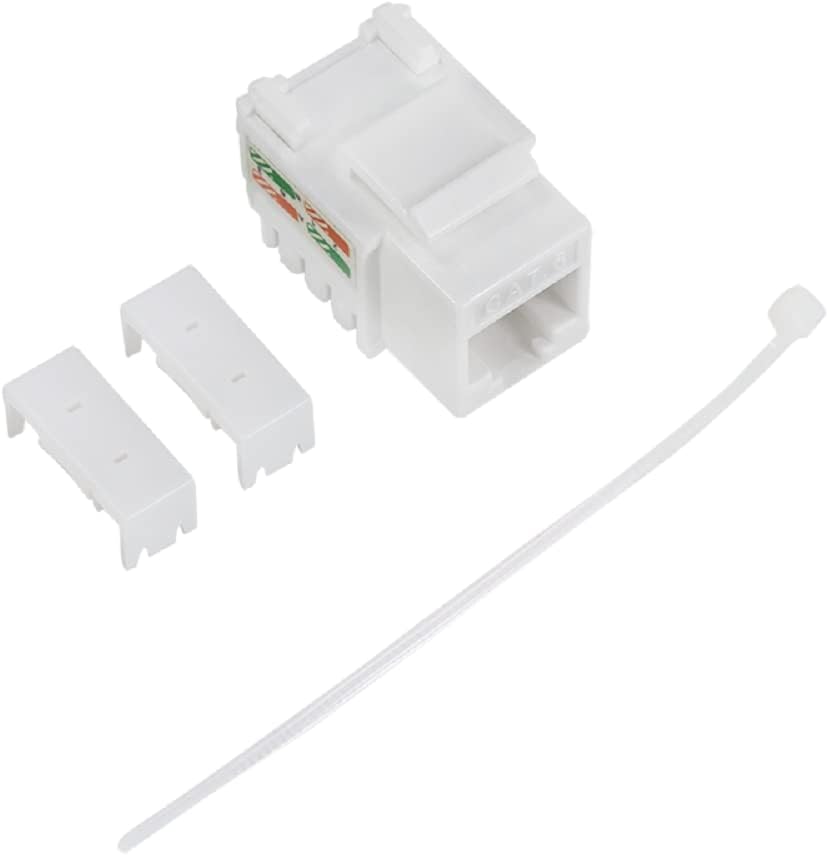 Logilink NK4056 Keystone RJ45 Steckdose > LSA Cat 6, UTP, Weiß, 32,2 mm x 18,2 mm x 24 mm, 10 Stück