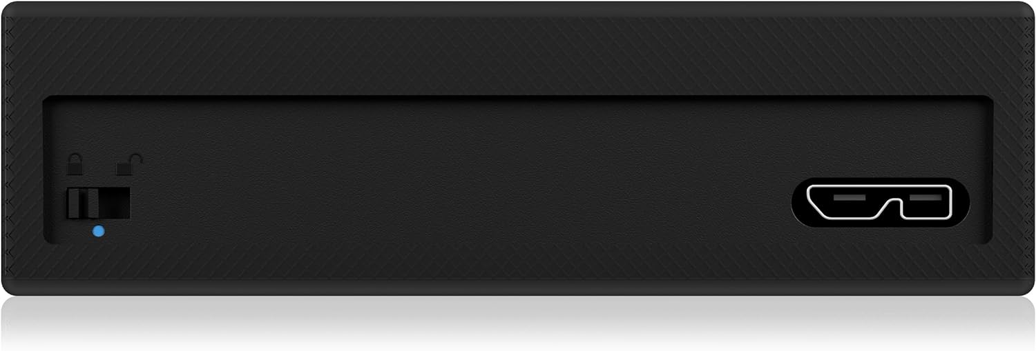 ICY BOX External Enclosure with Write-Protect Switch for 1x 2.5" HDD/SSD, USB 3.0 (UASP), Silicone Protection, SATA-III up to 15 mm Construction Height, IB-256WP