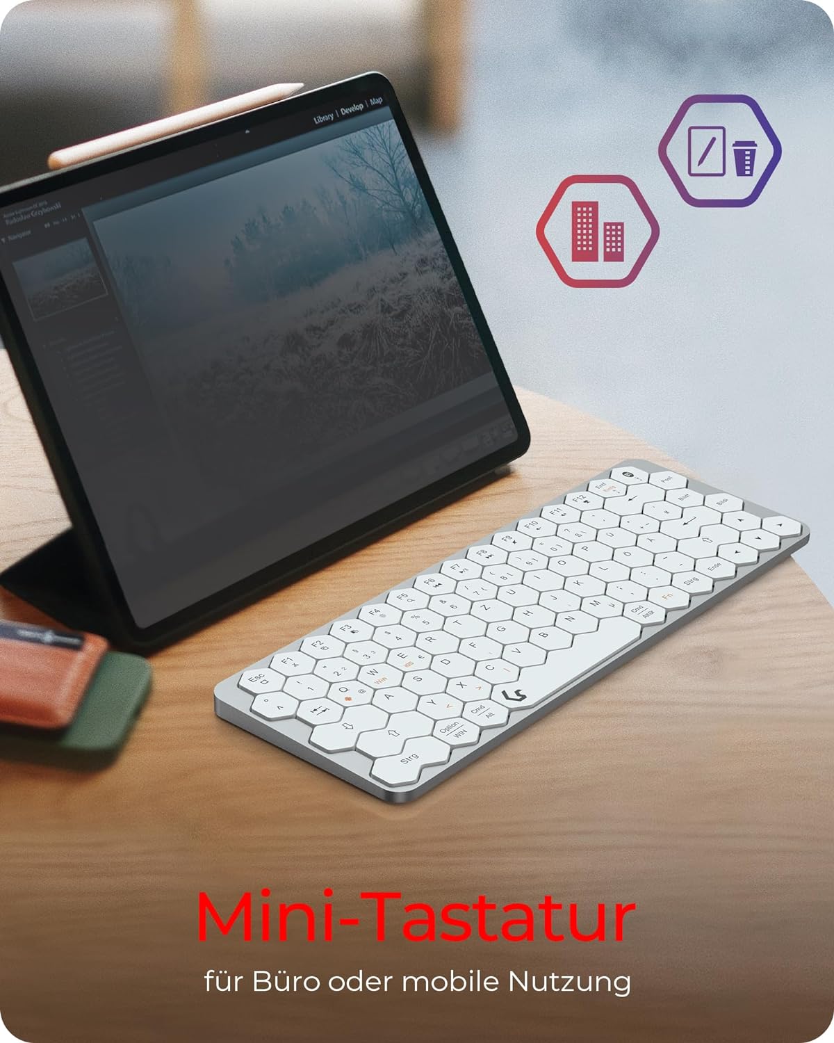 KeySonic KSK-5020BT-S (DE) Wireless MINI Aluminium