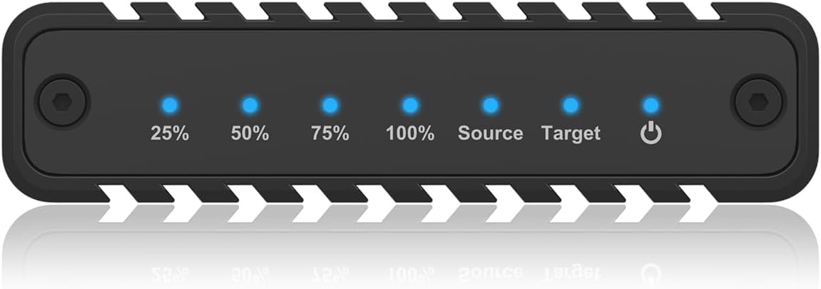 IcyBox Enclosure for Two NVMe SSDs with Cloning Function and USB Type-C® or Type-A
