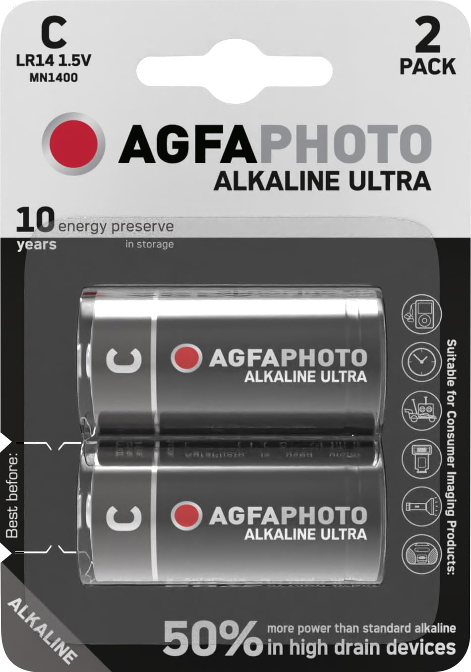 AgfaPhoto Batterie Alkaline Ultra -C LR14 Baby