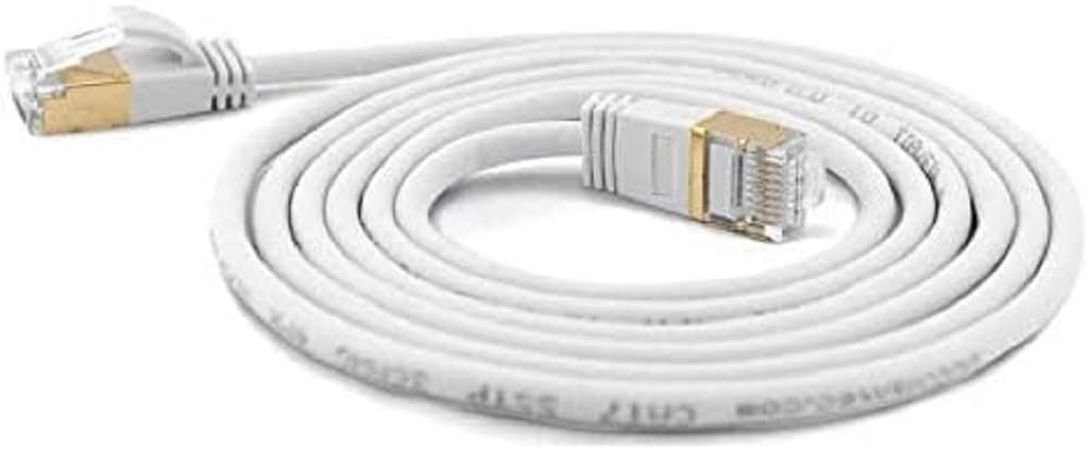 wantecWire Patch Cable Cat.7 Cable Cat.6 Connector SSTP Shielded Length 7 m White White Länge 7m