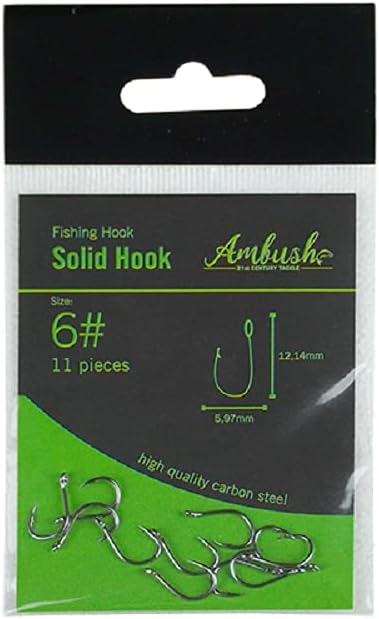 AMBUSH Solid Hook GroBe 6# W:0,6cm L:1,2cm 11Stuck