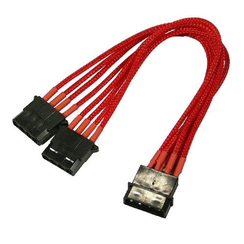 Kabel Nanoxia 4-Pin Y-Kabel, 20 cm, Single, rot