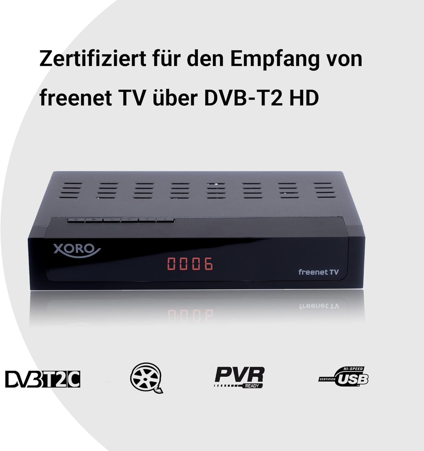 `Xoro HRT 8770 Twin, HD DVB-T2/C HD Receiver, freen`
