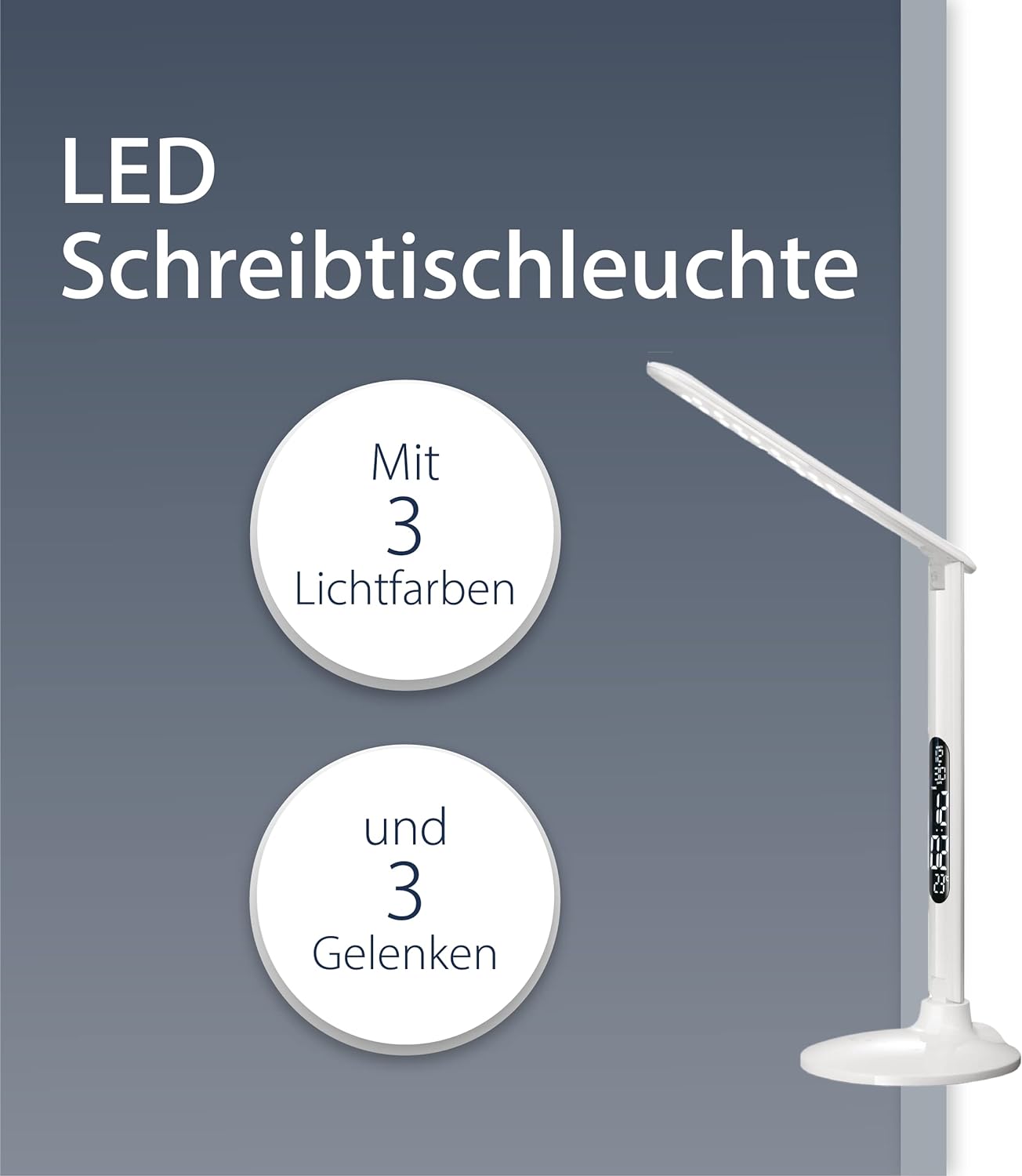 MediaRange Elegante LED Schreibtischlampe vers. Li