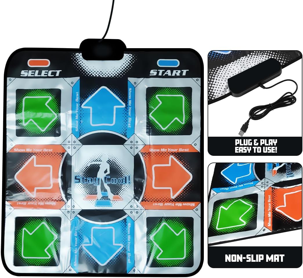 Mad Monkey - Retro Dance Mat, 2000023, Black, Red, Blue, Green