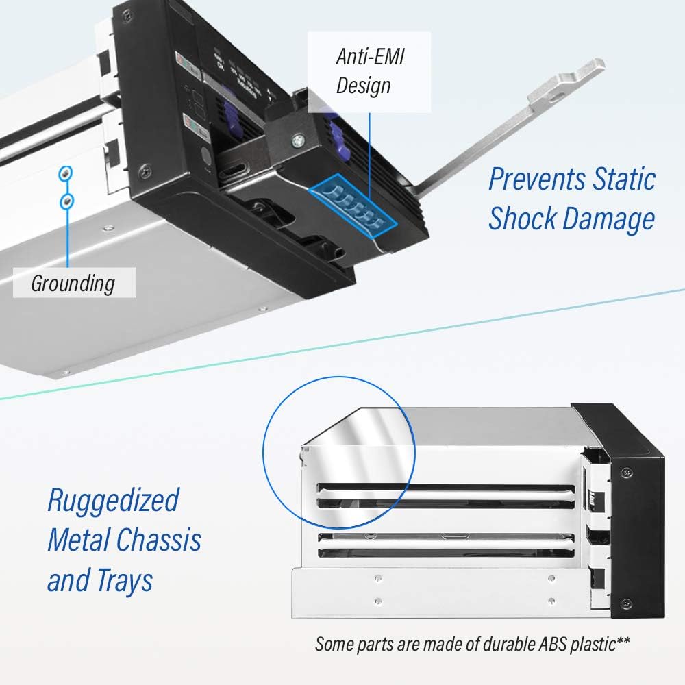 FatCage RAID MB901SPR-B R1 2X 2.5"/3.5" SATA RAID1/JBOD Mobile Rack for 1x 5.25" Bay Black MB901SPR-B R1 (RAID1 / JBOD)
