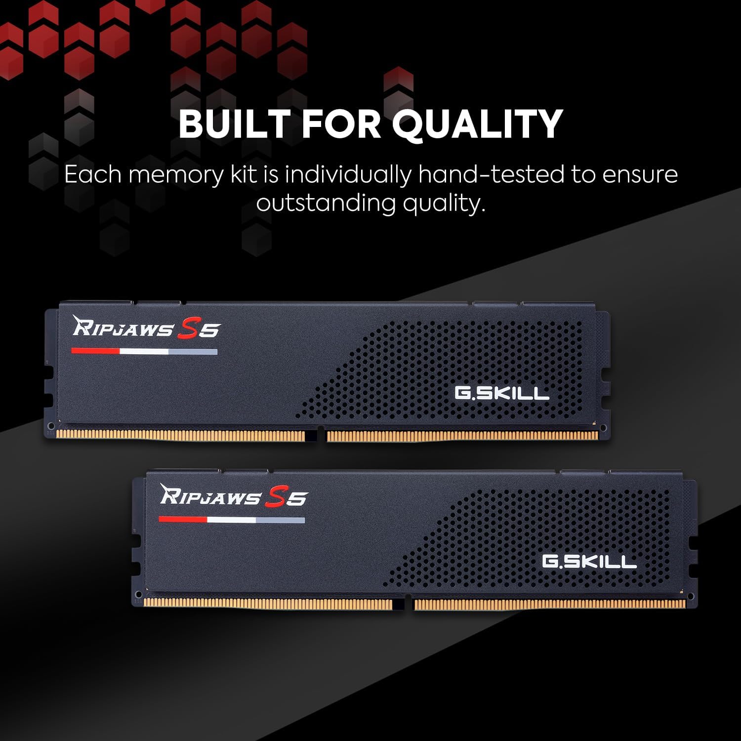G.Skill Ripjaws S5 F5-5600J4040D24GX2-RS5K module de mémoire 48 Go 2 x 24 Go DDR5 5600 MHz 48GB RipJaws S5 Series Black