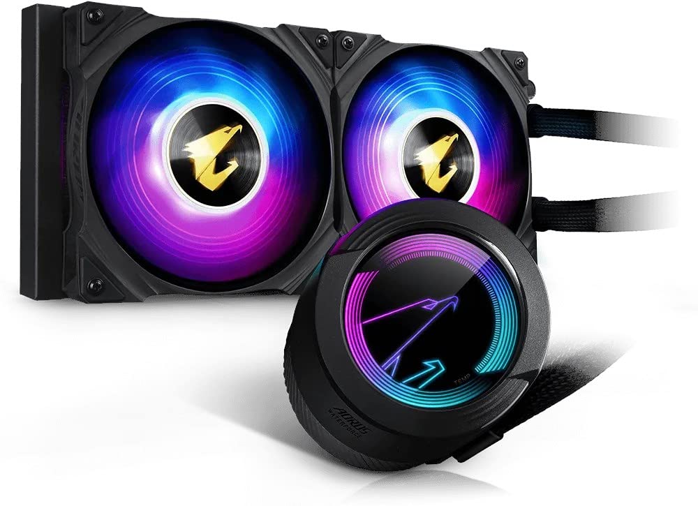 Gigabyte AORUS WATERFORCE 240 CPU Cooler, High performance, Low-noise level, ARGB fans