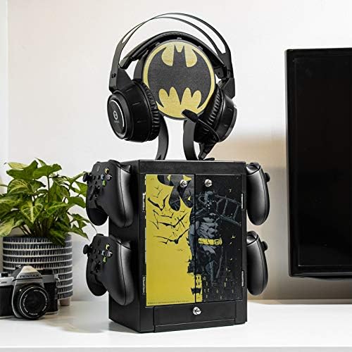 Numskull Official Batman Gaming Locker, Controller Holder, Headset Stand for PS5, Xbox Series X S, Nintendo Switch - Official DC Comics Merchandise