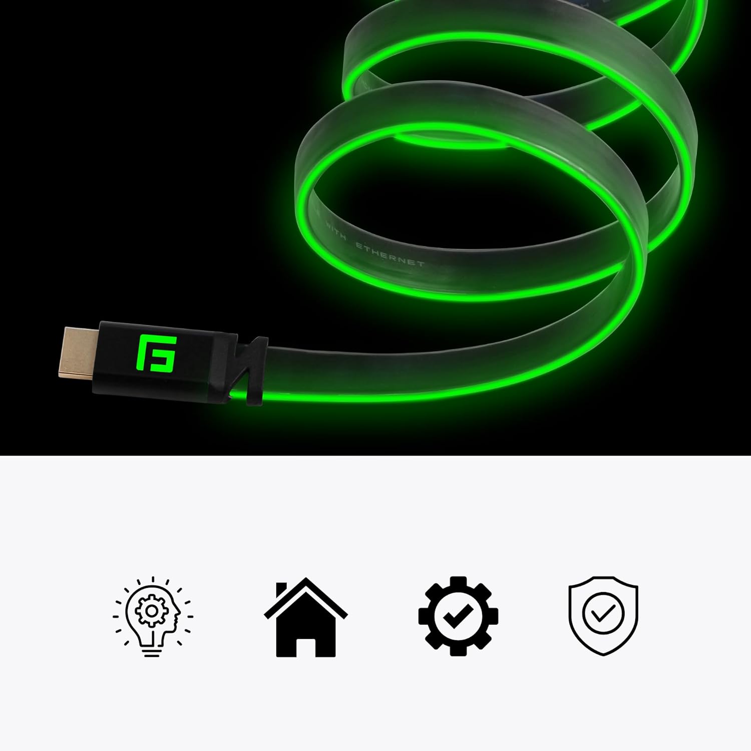 Floating Grip HDMI Kabel High Speed 8K/60Hz LED 1.