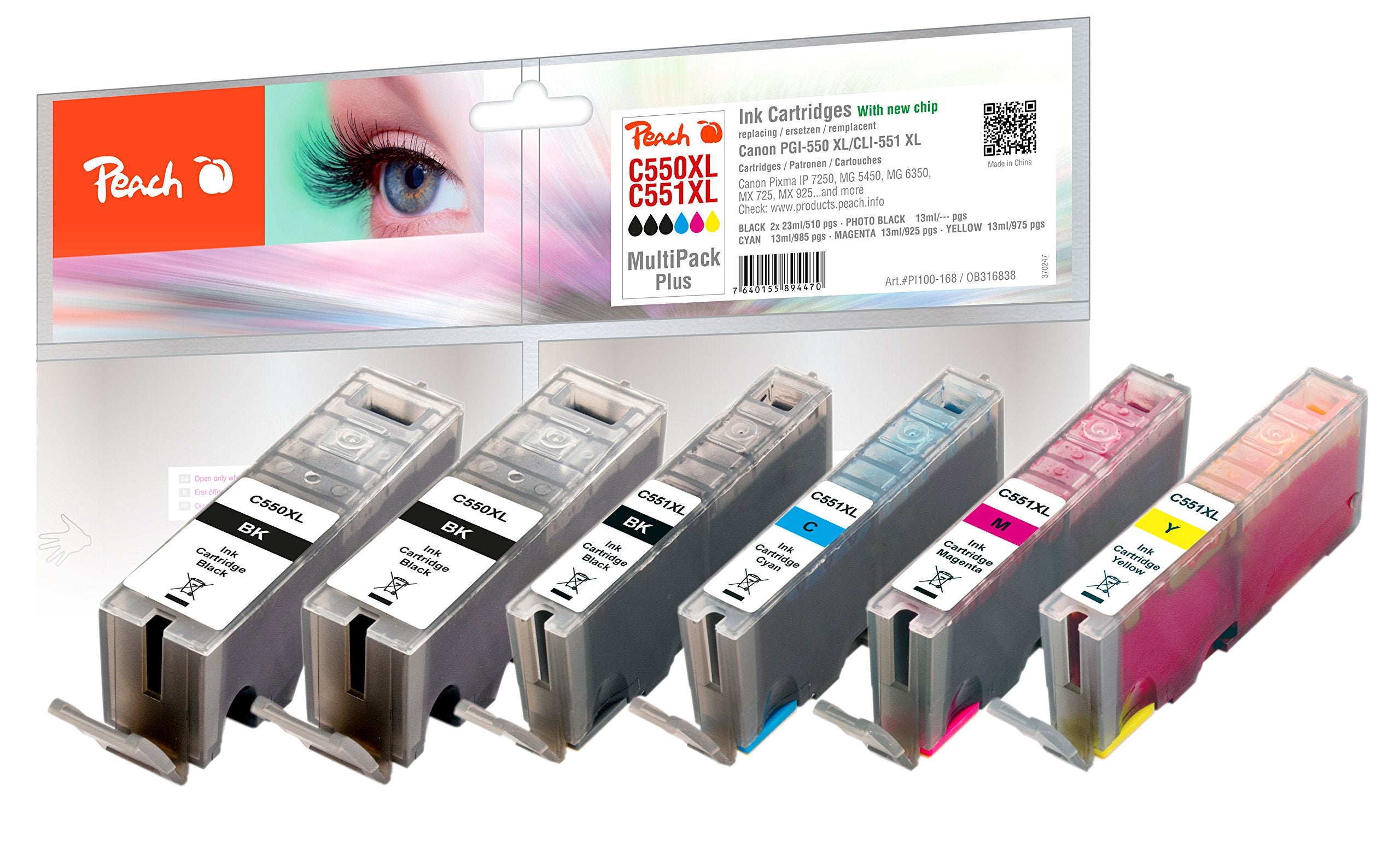 Peach Patrone Canon PGI-550XL MultiPackP