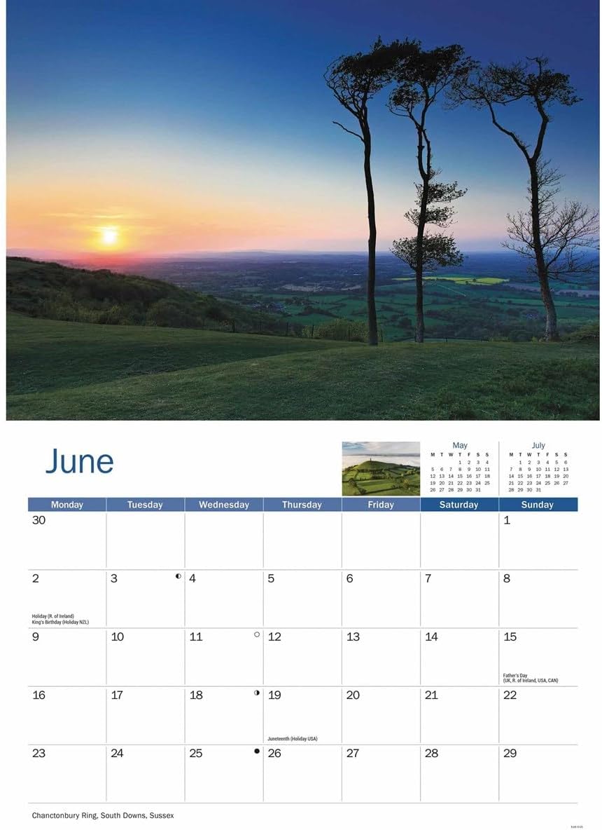 Landscapes of Britain A4 Calendar 2025 (PFP)