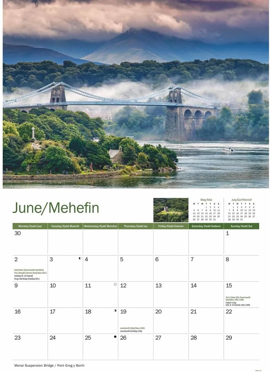 North Wales A4 Calendar 2025 (PFP)