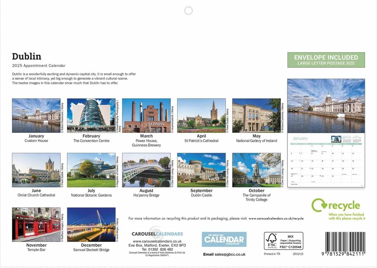 Dublin A4 Calendar 2025 (PFP)