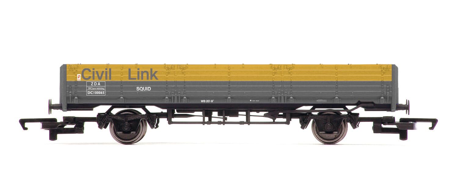 Hornby R60230 RailRoad Civil Link, ZDA' 45 Ton Open 'Squid' Wagon, 100065 - Era 8 Rolling Stock - Wagons for Model Railway Sets