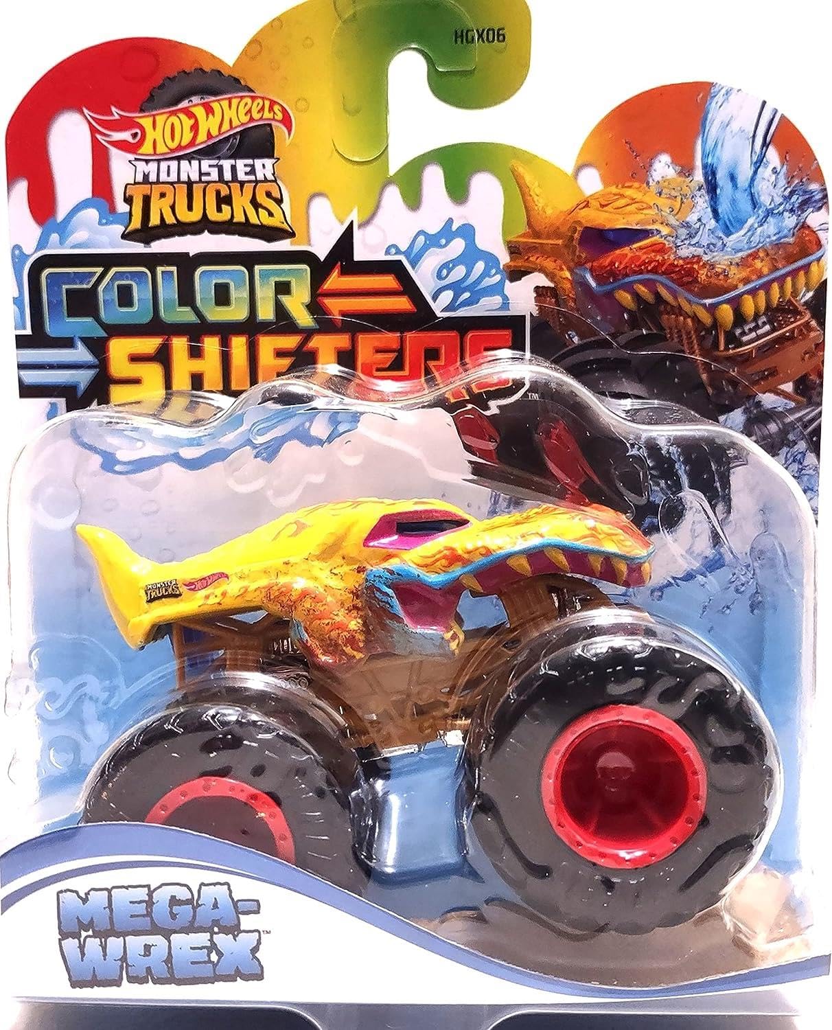 Hot Wheels Monster Trucks 1:64 Color Shifters Mega-Wrex Toy Vehicle for Ages 3 and Up