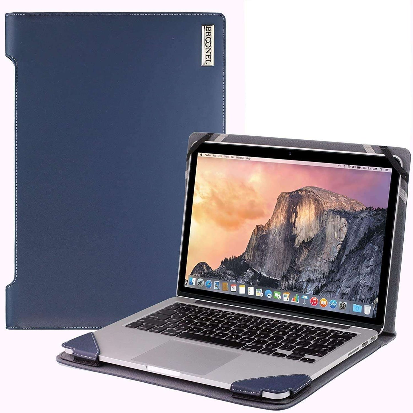Broonel Blue Leather Laptop Case For Acer Spin 314 14" 2 in 1 Chromebook