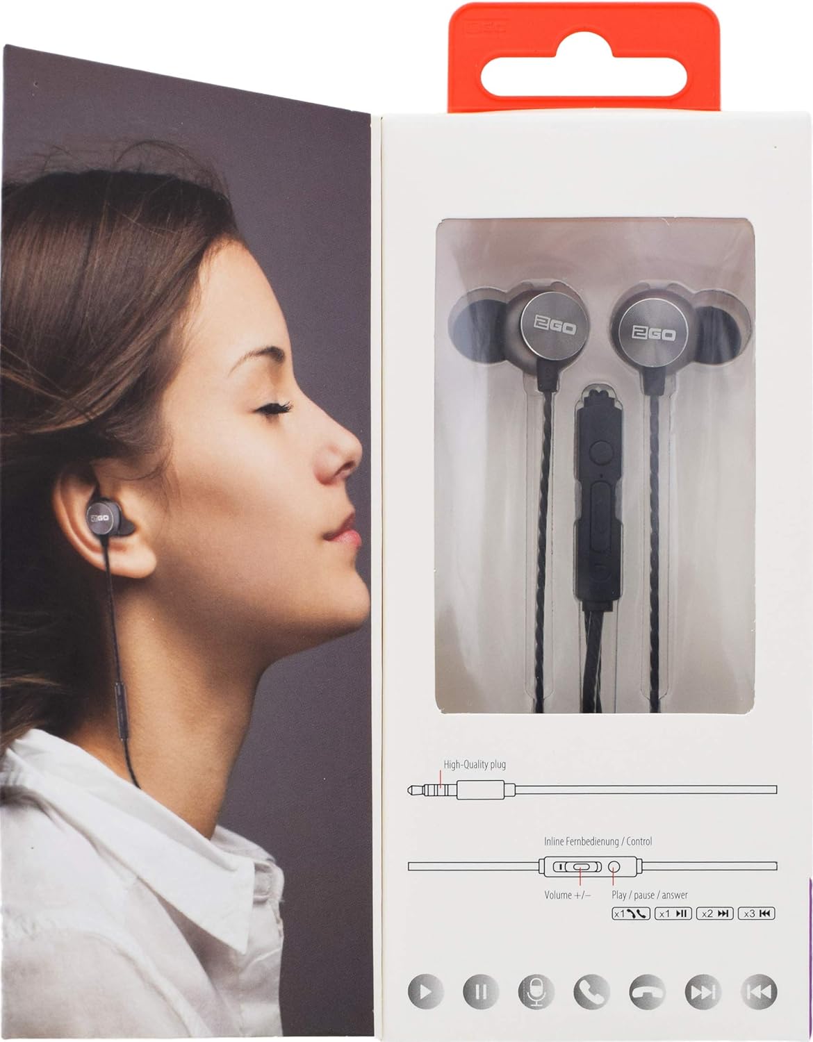 2GO In-Ear Stereo-Headset Deluxe - schwarz / ant