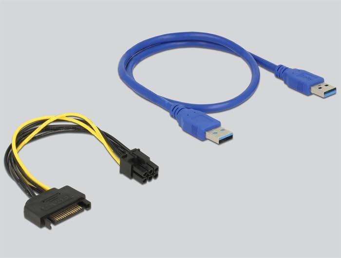 Delock 41426 Riser Karte PCI Express x1 x16 mit 60 cm USB Kabel