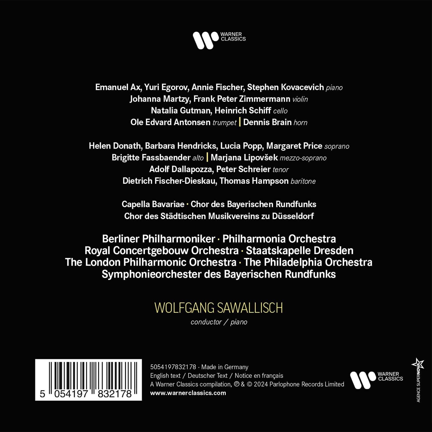 Wolfgang Sawallisch: The Warner Classics Edition: Complete Symphonic, Lieder & Choral Recordings