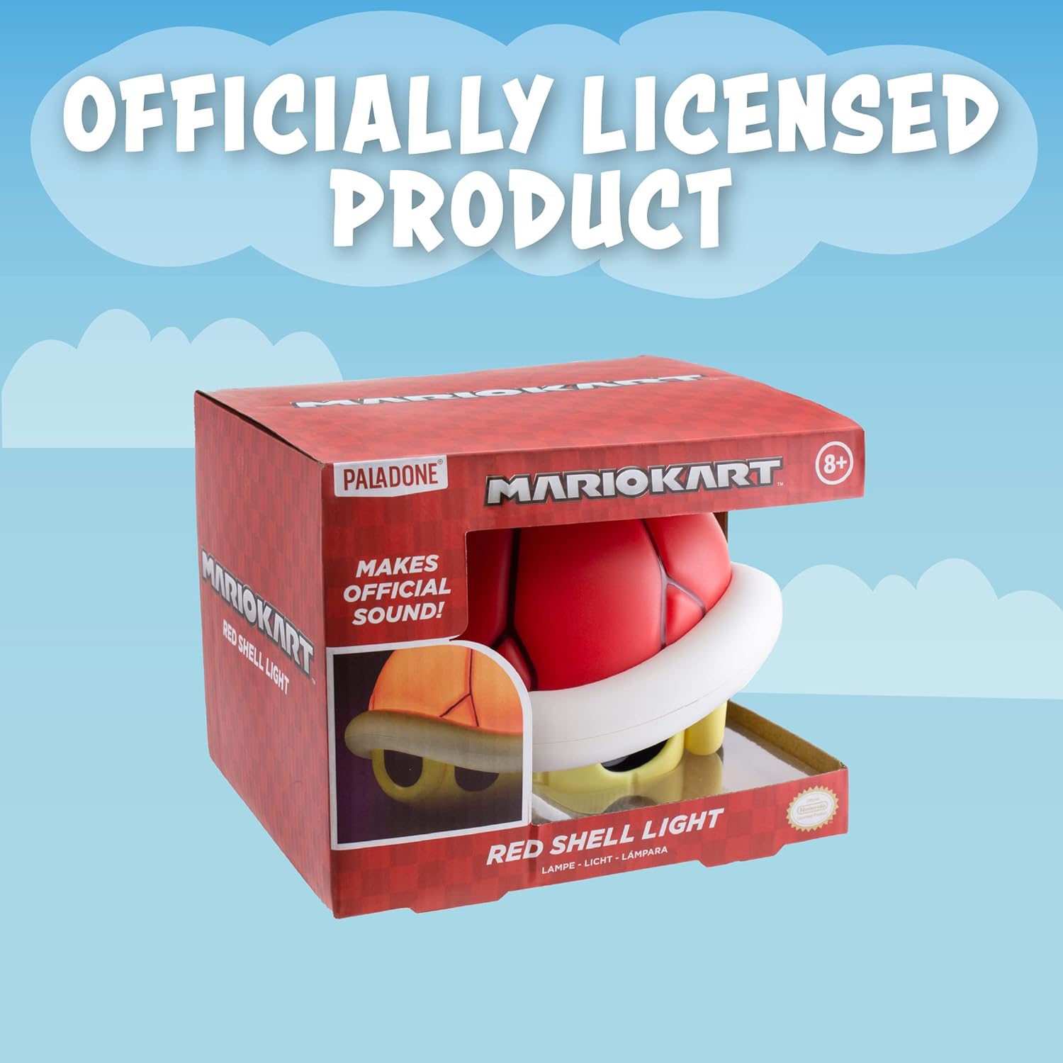 Paladone Super Mario Red Shell Light with Sound | Gaming Home Décor | Officially Licensed Nintendo Merchandise