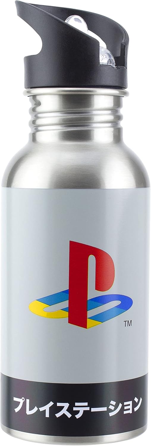 PlayStation Paladone Heritage Stainless Steel Water Bottle, 500 ml, 16.9 fl oz, Multicolored